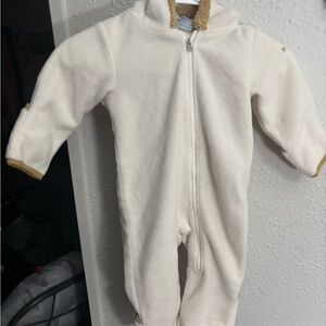 Columbia Cozy White Kids Footie 12-18 Months